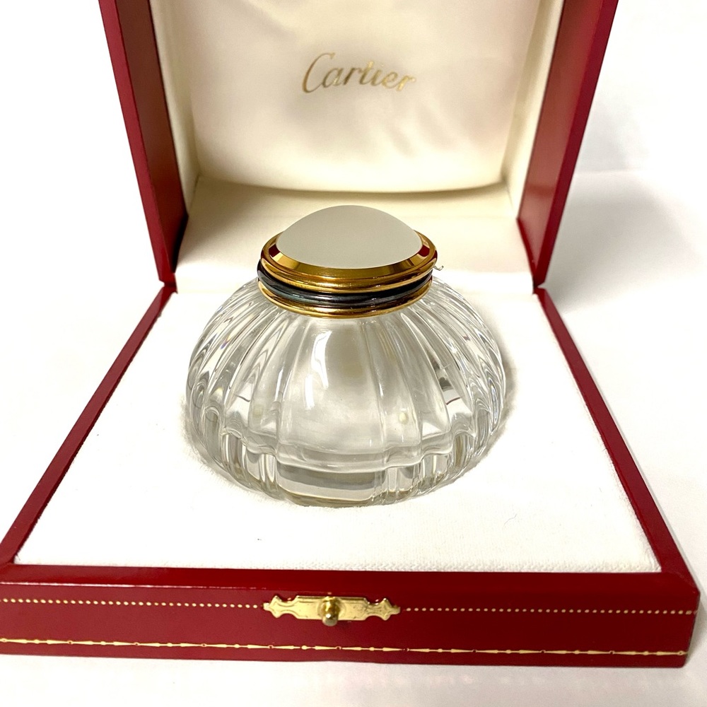 NIB Cartier Crystal Inkwell. Vintage. Highly collectible.